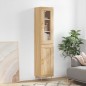 vidaXL Aparador de madera contrachapada roble Sonoma 34,5x34x180 cm vidaXL Aparador de madera contrachapada roble Sonoma 34,5x34x180 cm