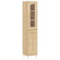 vidaXL Aparador de madera contrachapada roble Sonoma 34,5x34x180 cm vidaXL Aparador de madera contrachapada roble Sonoma 34,5x34x180 cm
