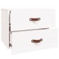 vidaXL Mesita de noche de pared blanco 50x36x40 cm