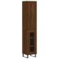 vidaXL Aparador alto madera contrachapada roble marrón 34,5x34x180 cm vidaXL Aparador alto madera contrachapada roble marrón 34,5x34x180 cm