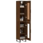 vidaXL Aparador alto madera contrachapada roble marrón 34,5x34x180 cm vidaXL Aparador alto madera contrachapada roble marrón 34,5x34x180 cm