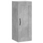 vidaXL Aparador de madera contrachapada gris hormigón 34,5x34x180 cm