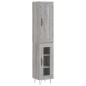 vidaXL Aparador alto madera contrachapada gris Sonoma 34,5x34x180 cm vidaXL Aparador alto madera contrachapada gris Sonoma 34,5x34x180 cm