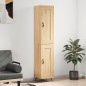 vidaXL Aparador de madera contrachapada roble Sonoma 34,5x34x180 cm vidaXL Aparador de madera contrachapada roble Sonoma 34,5x34x180 cm