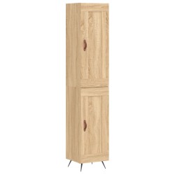 vidaXL Aparador de madera contrachapada roble Sonoma 34,5x34x180 cm