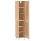 vidaXL Aparador de madera contrachapada roble Sonoma 34,5x34x180 cm vidaXL Aparador de madera contrachapada roble Sonoma 34,5x34x180 cm