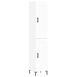 vidaXL Aparador alto madera contrachapada blanco 34,5x34x180 cm