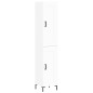 vidaXL Aparador alto madera contrachapada blanco 34,5x34x180 cm