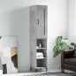 vidaXL Aparador de madera contrachapada gris hormigón 34,5x34x180 cm vidaXL Aparador de madera contrachapada gris hormigón 34,5x34x180 cm