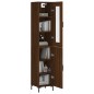 vidaXL Aparador alto madera contrachapada roble marrón 34,5x34x180 cm vidaXL Aparador alto madera contrachapada roble marrón 34,5x34x180 cm