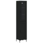 vidaXL Aparador de madera contrachapada negro 34,5x34x180 cm vidaXL Aparador de madera contrachapada negro 34,5x34x180 cm