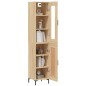 vidaXL Aparador de madera contrachapada roble Sonoma 34,5x34x180 cm vidaXL Aparador de madera contrachapada roble Sonoma 34,5x34x180 cm