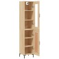 vidaXL Aparador de madera contrachapada roble Sonoma 34,5x34x180 cm vidaXL Aparador de madera contrachapada roble Sonoma 34,5x34x180 cm