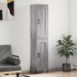 vidaXL Aparador alto madera contrachapada gris Sonoma 34,5x34x180 cm vidaXL Aparador alto madera contrachapada gris Sonoma 34,5x34x180 cm