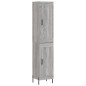vidaXL Aparador alto madera contrachapada gris Sonoma 34,5x34x180 cm vidaXL Aparador alto madera contrachapada gris Sonoma 34,5x34x180 cm