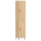 vidaXL Aparador de madera contrachapada roble Sonoma 34,5x34x180 cm vidaXL Aparador de madera contrachapada roble Sonoma 34,5x34x180 cm