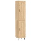 vidaXL Aparador de madera contrachapada roble Sonoma 34,5x34x180 cm vidaXL Aparador de madera contrachapada roble Sonoma 34,5x34x180 cm