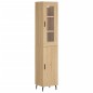 vidaXL Aparador de madera contrachapada roble Sonoma 34,5x34x180 cm vidaXL Aparador de madera contrachapada roble Sonoma 34,5x34x180 cm