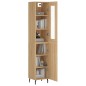 vidaXL Aparador de madera contrachapada roble Sonoma 34,5x34x180 cm vidaXL Aparador de madera contrachapada roble Sonoma 34,5x34x180 cm