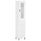 vidaXL Aparador alto madera contrachapada blanco 34,5x34x180 cm