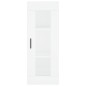 vidaXL Aparador alto madera contrachapada blanco 34,5x34x180 cm