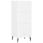vidaXL Aparador alto madera contrachapada blanco 34,5x34x180 cm