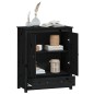 vidaXL Aparador alto de madera maciza de pino negro 83x41,5x100 cm