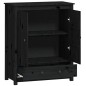 vidaXL Aparador alto de madera maciza de pino negro 83x41,5x100 cm