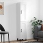 vidaXL Aparador alto madera contrachapada blanco brillo 34,5x34x180 cm vidaXL Aparador alto madera contrachapada blanco brillo 34,5x34x180 cm