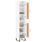 vidaXL Aparador alto madera contrachapada blanco brillo 34,5x34x180 cm vidaXL Aparador alto madera contrachapada blanco brillo 34,5x34x180 cm