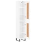 vidaXL Aparador alto madera contrachapada blanco brillo 34,5x34x180 cm vidaXL Aparador alto madera contrachapada blanco brillo 34,5x34x180 cm