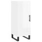 vidaXL Aparador alto madera contrachapada blanco brillo 34,5x34x180 cm vidaXL Aparador alto madera contrachapada blanco brillo 34,5x34x180 cm
