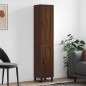 vidaXL Aparador alto madera contrachapada roble marrón 34,5x34x180 cm