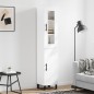 vidaXL Aparador alto madera contrachapada blanco brillo 34,5x34x180 cm vidaXL Aparador alto madera contrachapada blanco brillo 34,5x34x180 cm