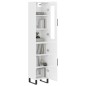 vidaXL Aparador alto madera contrachapada blanco brillo 34,5x34x180 cm vidaXL Aparador alto madera contrachapada blanco brillo 34,5x34x180 cm