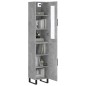 vidaXL Aparador de madera contrachapada gris hormigón 34,5x34x180 cm vidaXL Aparador de madera contrachapada gris hormigón 34,5x34x180 cm