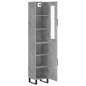 vidaXL Aparador de madera contrachapada gris hormigón 34,5x34x180 cm vidaXL Aparador de madera contrachapada gris hormigón 34,5x34x180 cm