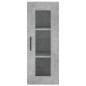 vidaXL Aparador de madera contrachapada gris hormigón 34,5x34x180 cm vidaXL Aparador de madera contrachapada gris hormigón 34,5x34x180 cm