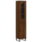 vidaXL Aparador alto madera contrachapada roble marrón 34,5x34x180 cm vidaXL Aparador alto madera contrachapada roble marrón 34,5x34x180 cm