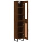 vidaXL Aparador alto madera contrachapada roble marrón 34,5x34x180 cm vidaXL Aparador alto madera contrachapada roble marrón 34,5x34x180 cm
