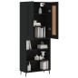 vidaXL Aparador alto madera contrachapada negro 69,5x34x180 cm vidaXL Aparador alto madera contrachapada negro 69,5x34x180 cm