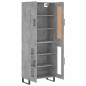vidaXL Aparador alto madera contrachapada gris hormigón 69,5x34x180 cm vidaXL Aparador alto madera contrachapada gris hormigón 69,5x34x180 cm