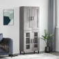 vidaXL Aparador alto madera contrachapada gris sonoma 69,5x34x180 cm vidaXL Aparador alto madera contrachapada gris sonoma 69,5x34x180 cm