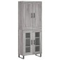 vidaXL Aparador alto madera contrachapada gris sonoma 69,5x34x180 cm vidaXL Aparador alto madera contrachapada gris sonoma 69,5x34x180 cm