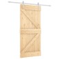 vidaXL Puerta corredera con herrajes madera maciza de pino 95x210 cm vidaXL Puerta corredera con herrajes madera maciza de pino 95x210 cm