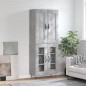 vidaXL Aparador alto madera contrachapada gris hormigón 69,5x34x180 cm vidaXL Aparador alto madera contrachapada gris hormigón 69,5x34x180 cm