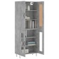 vidaXL Aparador alto madera contrachapada gris hormigón 69,5x34x180 cm vidaXL Aparador alto madera contrachapada gris hormigón 69,5x34x180 cm
