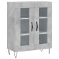 vidaXL Aparador alto madera contrachapada gris hormigón 69,5x34x180 cm vidaXL Aparador alto madera contrachapada gris hormigón 69,5x34x180 cm