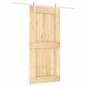vidaXL Puerta corredera con herrajes madera maciza de pino 95x210 cm