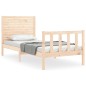 vidaXL Estructura de cama con cabecero madera maciza 100x200 cm vidaXL Estructura de cama con cabecero madera maciza 100x200 cm